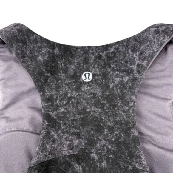 Lululemon Invigorate Training Everlux Tank Top In Dusky Lavender Black Size 4 - Picture 6 of 8